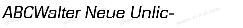 ABCWalter Neue Unlic字体转换